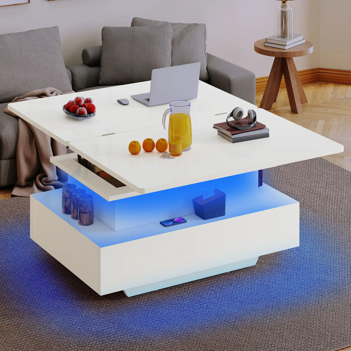 Table Basse Relevable 4-en-1