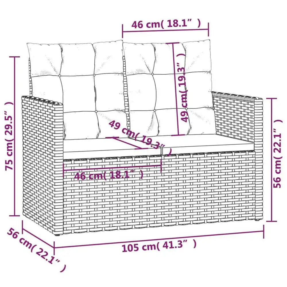 Banc de Jardin en Rotin