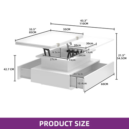 Table Basse Relevable 4-en-1