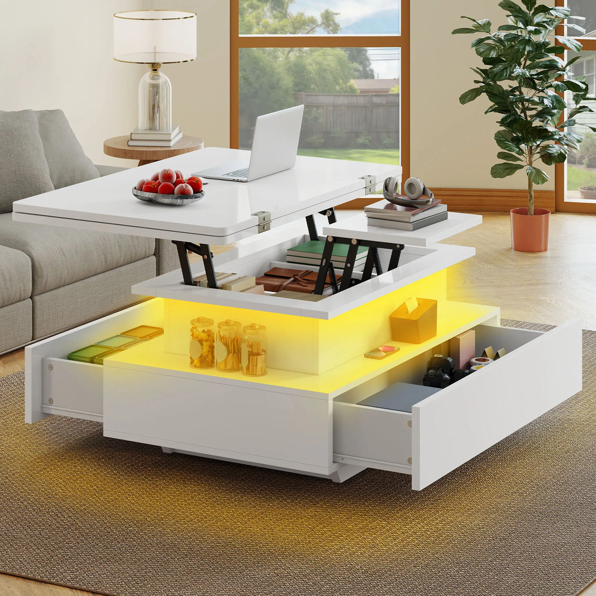 Table Basse Relevable 4-en-1