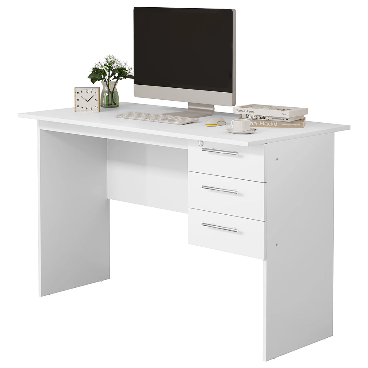 Bureau 3 Tiroirs & Serrure