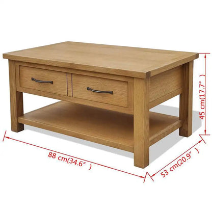 Table Basse en Chêne Massif