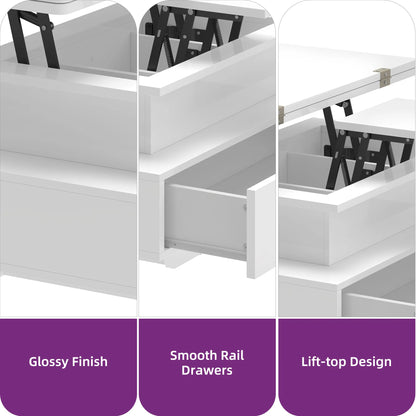 Table Basse Relevable 4-en-1