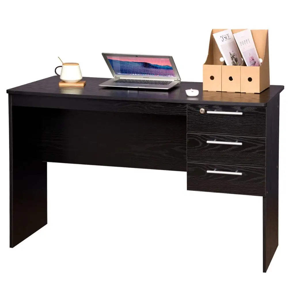 Bureau 3 Tiroirs & Serrure