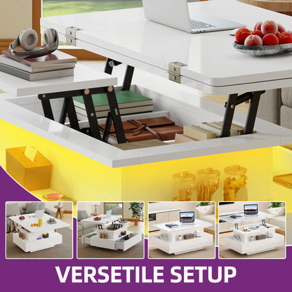 Table Basse Relevable 4-en-1