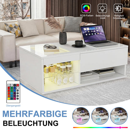 Table Basse Relevable en Verre
