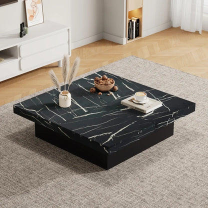 Table Basse Carrée avec Plateau Coulissant