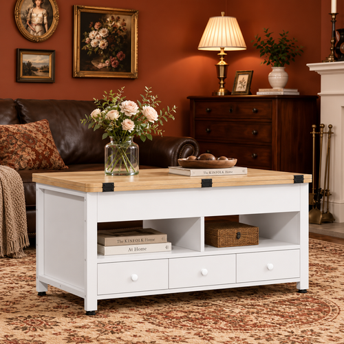 Table Basse Réglable avec Rangement