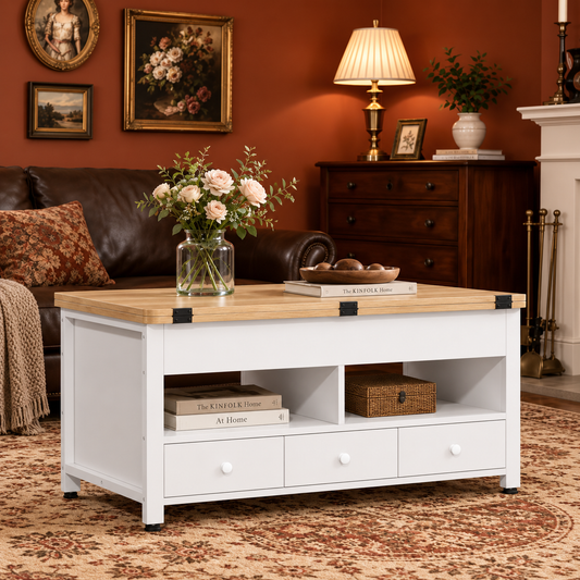 Table Basse Réglable avec Rangement