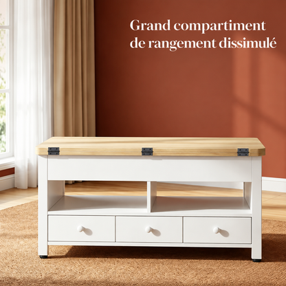 Table Basse Réglable avec Rangement